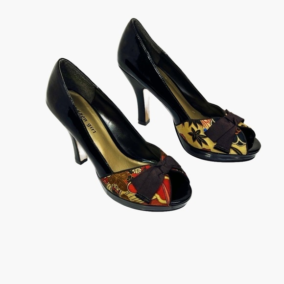 Madden Girl Womens Black and Multi Patent Pristege Platform Pump size and size 7 - Picture 2 of 8